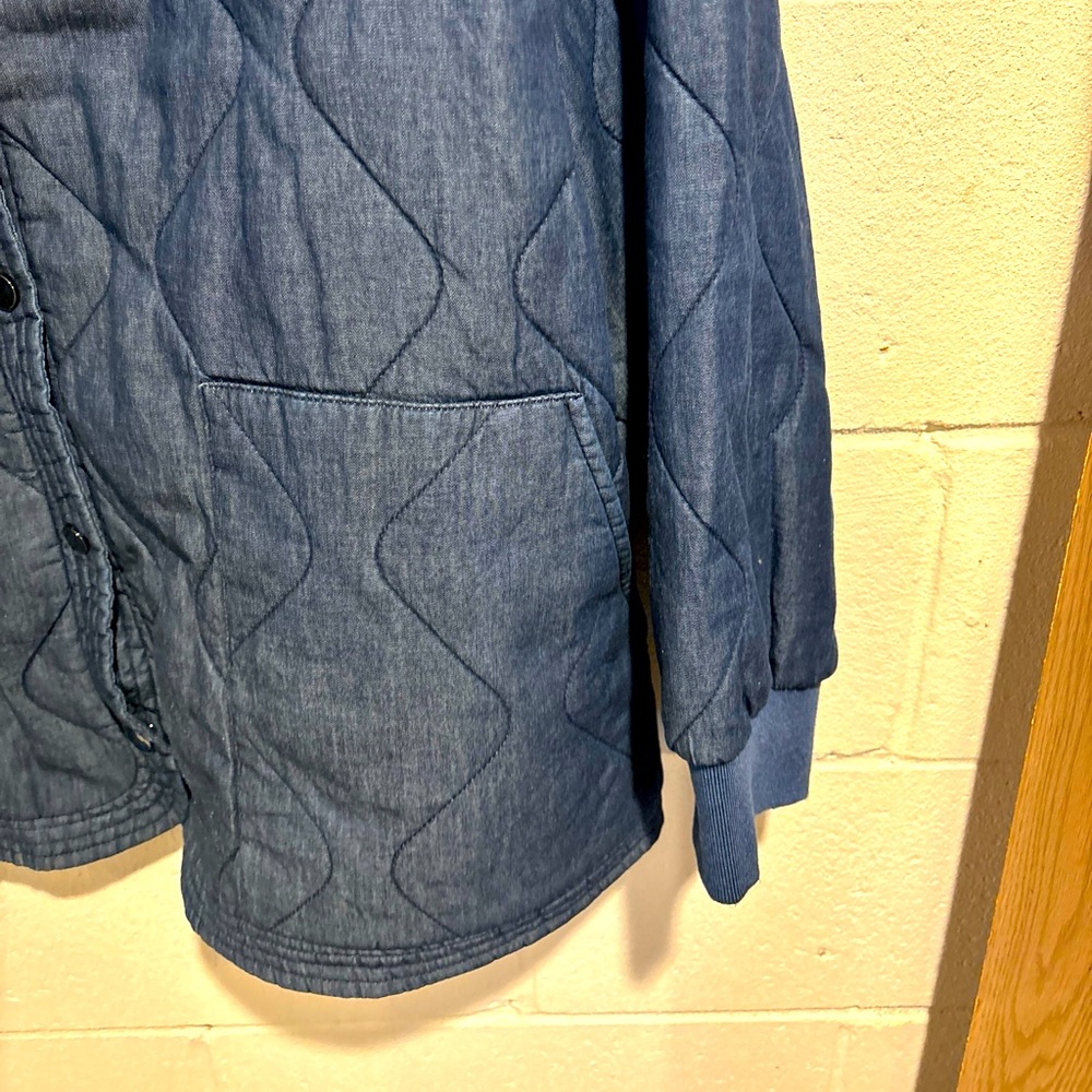 Blue Fleet Street Quilted Women's Puffer Jacket sz 2X - Picture 6 of 12